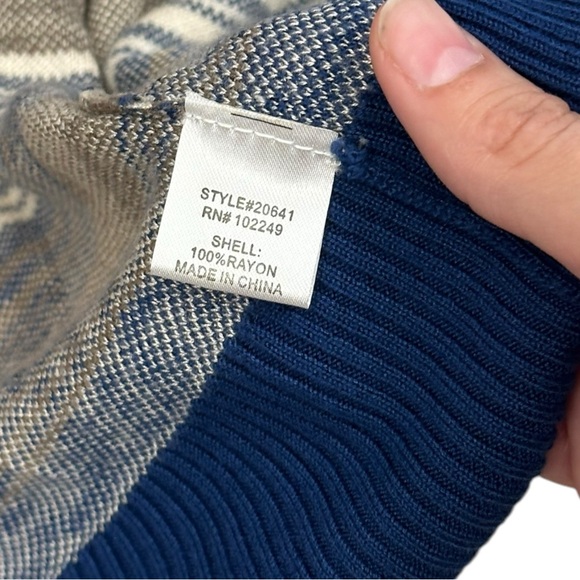 Under Skies Long Open Southwestern Hooded Cardigan w/Pockets - Picture 3 of 5